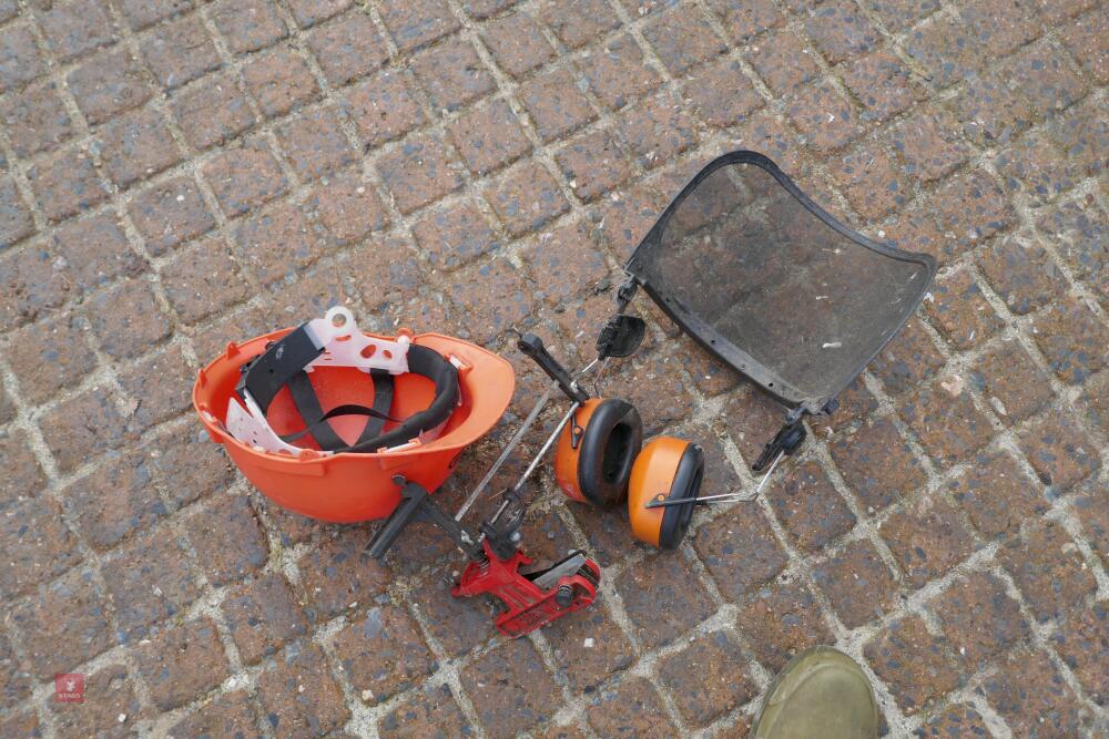 CHAINSAW SHARPENER, VISOR & HELMET