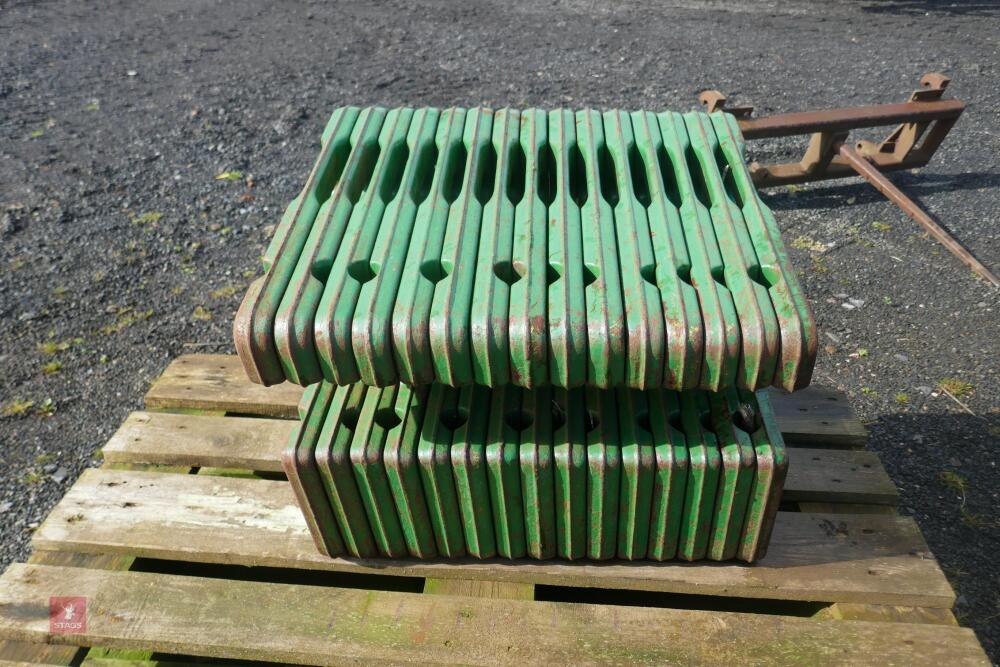 15 JOHN DEERE WAFER WEIGHTS