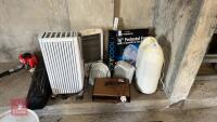 5 HEATERS, 2 FANS DEHUMIDIFIER AND RADIO