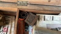 LARGE WOODEN CHEST & CARPENTERS TOOLS - 3