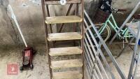 LARGE WOODEN STEP LADDER - 4