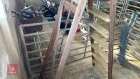 LARGE WOODEN STEP LADDER - 6