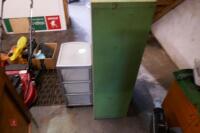 4 DRAWER METAL FILING CABINET + PLASTIC CABINET - 3