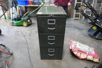 3 DRAWER METAL FILING CABINET