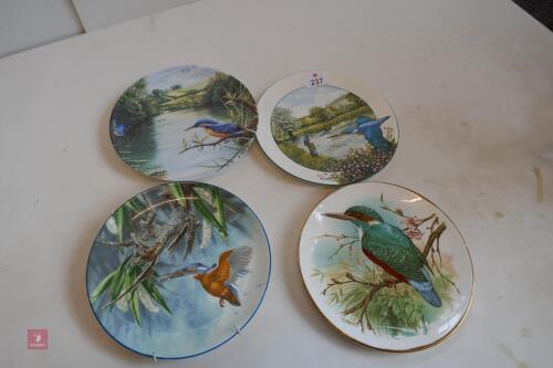 4 X KINGFISHER PLATES