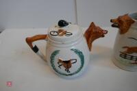 FOX HUNTING THEME TEA POT - 6