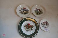 4 X DIFFERENT HUNTING SCENE PLATES