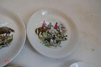 4 X DIFFERENT HUNTING SCENE PLATES - 2