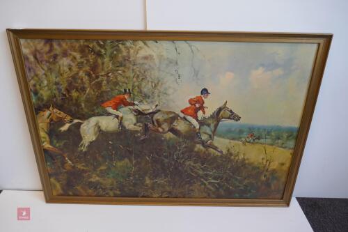 LARGE HUNTING SCENE PRINT