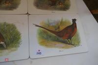 6 X GAMEBIRD SCENE TABLE MATS - 2