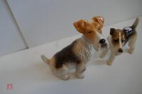 2 X CHINA FOX TERRIER ORNAMENTS