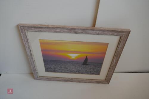 FRAMED PHOTO OF A YACHT