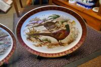 PAIR OF OVAL GAMEBIRD SCENE PLATES - 3