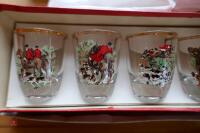 SET OF 6 DECORATED HUNTING SCENE GLASSES - 3