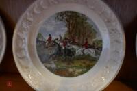 SET OF 6 HUNTING SCENE PLATES - 3