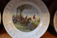 SET OF 6 HUNTING SCENE PLATES - 5