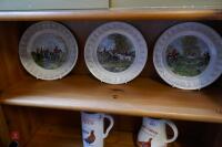 SET OF 6 HUNTING SCENE PLATES - 7