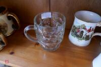 GLASS HUNTING SCENE PINT TANKARD - 3