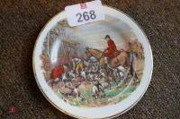 3 X SMALL HUNTING SCENE PLATES - 2