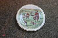 3 X SMALL HUNTING SCENE PLATES - 3