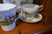 21 PIECE HUNTING SCENE TEA SET - 2