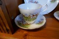 21 PIECE HUNTING SCENE TEA SET - 10