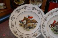 PAIR OF HUNTING SCENE PLATES - 2