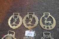 5 X BRASS EFFECT HORSE BRASSES - 2