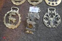 5 X BRASS EFFECT HORSE BRASSES - 3