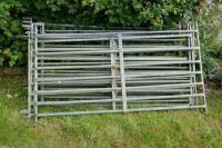 10 GALVANISED SHEEP HURDLES - 2