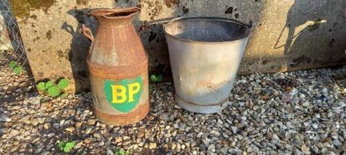 VINTAGE OIL CAN & BUCKET