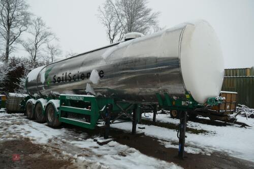 1990 MELTON 30,000 LITRES EX MILK TANKER