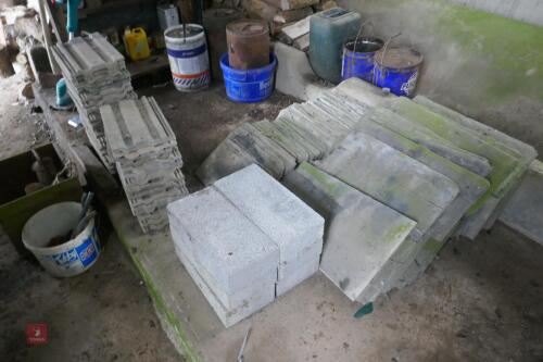 QTY OF SLATE, BLOCKS AND TILES