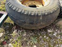 PAIR OF REAR JD COMBINE WHEELS+TYRES - 7