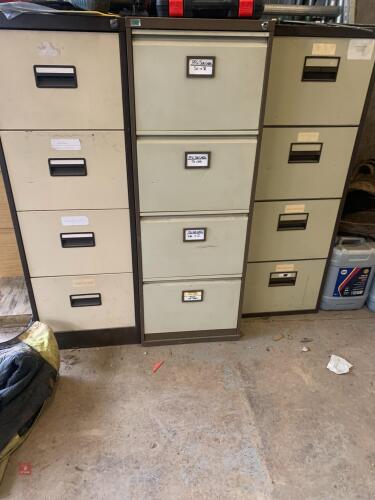 3X METAL FILING CABINETS