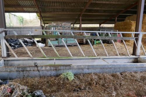 15' GALV CATTLE FEED TROUGH/BARRIER