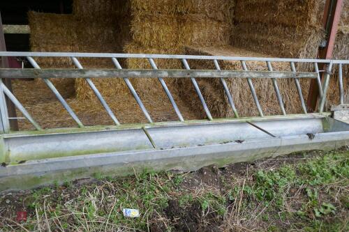 15' GALV CATTLE FEED TROUGH/BARRIER