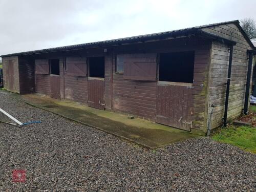 WOODEN STABLE BLOCK & HAY/TACK ROOM