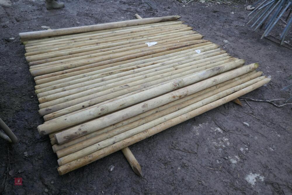 36 NEW WOODEN POSTS