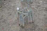 7 GALVANISED BLUE BARREL FEEDER STANDS - 4