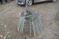 GALVANISED BLUE BARREL FEEDER STANDS - 4