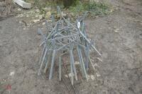 GALVANISED BLUE BARREL FEEDER STANDS - 2