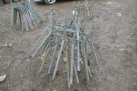 GALVANISED BLUE BARREL FEEDER STANDS - 3