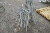 GALVANISED BLUE BARREL FEEDER STANDS - 5