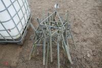 GALVANISED BLUE BARREL FEEDER STANDS - 2