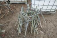 GALVANISED BLUE BARREL FEEDER STANDS - 4