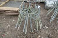 GALVANISED BLUE BARREL FEEDER STANDS - 2