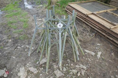 GALVANISED BLUE BARREL FEEDER STANDS