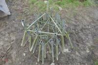 GALVANISED BLUE BARREL FEEDER STANDS - 2