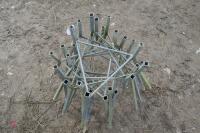 GALVANISED BLUE BARREL FEEDER STANDS - 4